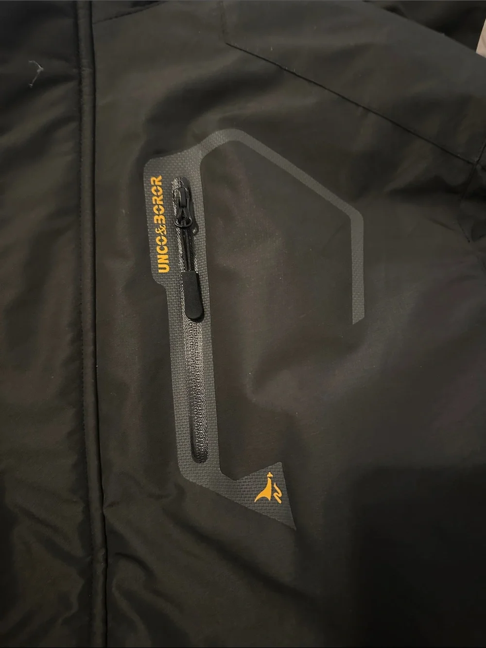 Men's Black Ski Jacket with Hood - Insulated Winter Shell